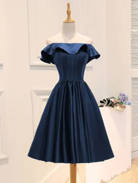 A-Line Satin Short Prom Dress, Homecoming Dress      fg6414