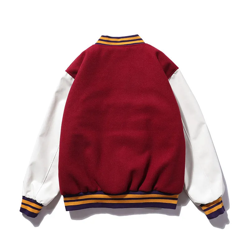 Alaska Varsity Jacket Stitching Embroidered Baseball Uniform Coat for Men