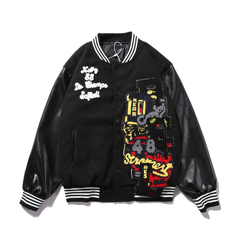 Alaska Varsity Jacket Stitching Embroidered Baseball Uniform Coat for Men