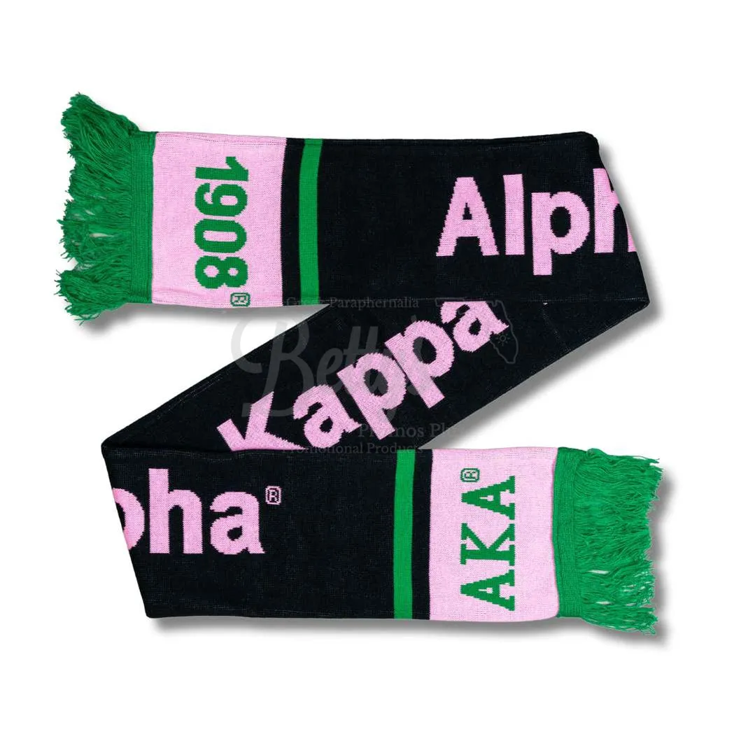 Alpha Kappa Alpha AKA Sorority Knit Scarf