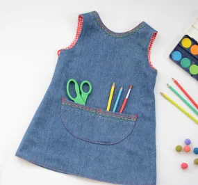 Art Smock Add-on Sewing Pattern Baby   Child ~ add-on for Petal Dress