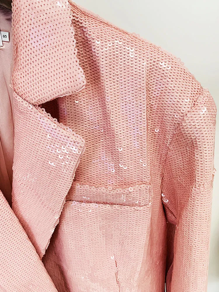 Autumn Sequin Pink Blazer