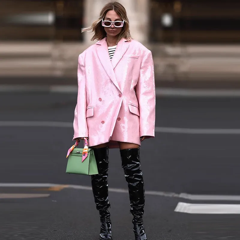 Autumn Sequin Pink Blazer