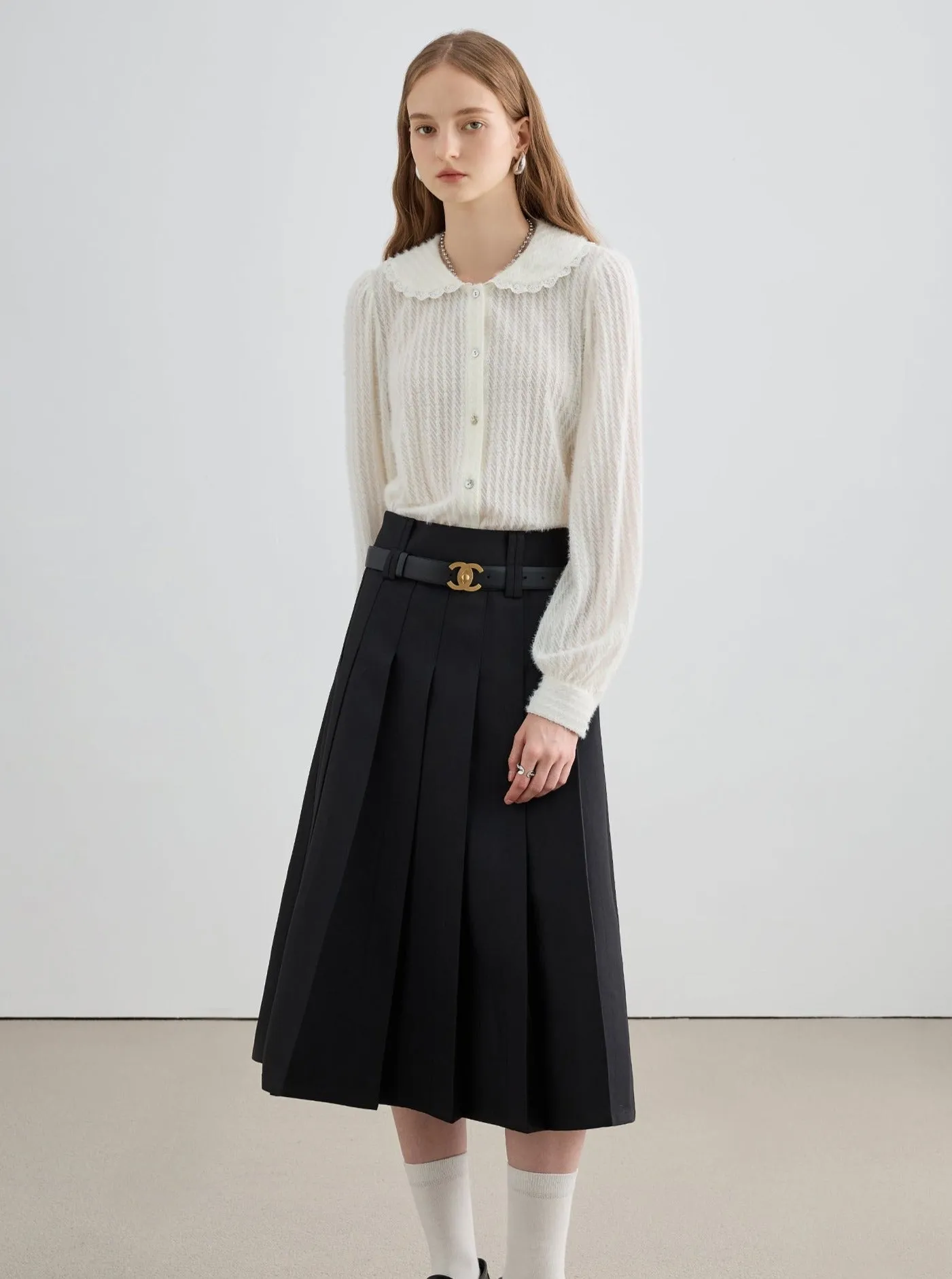 Black Pleated Skirt
