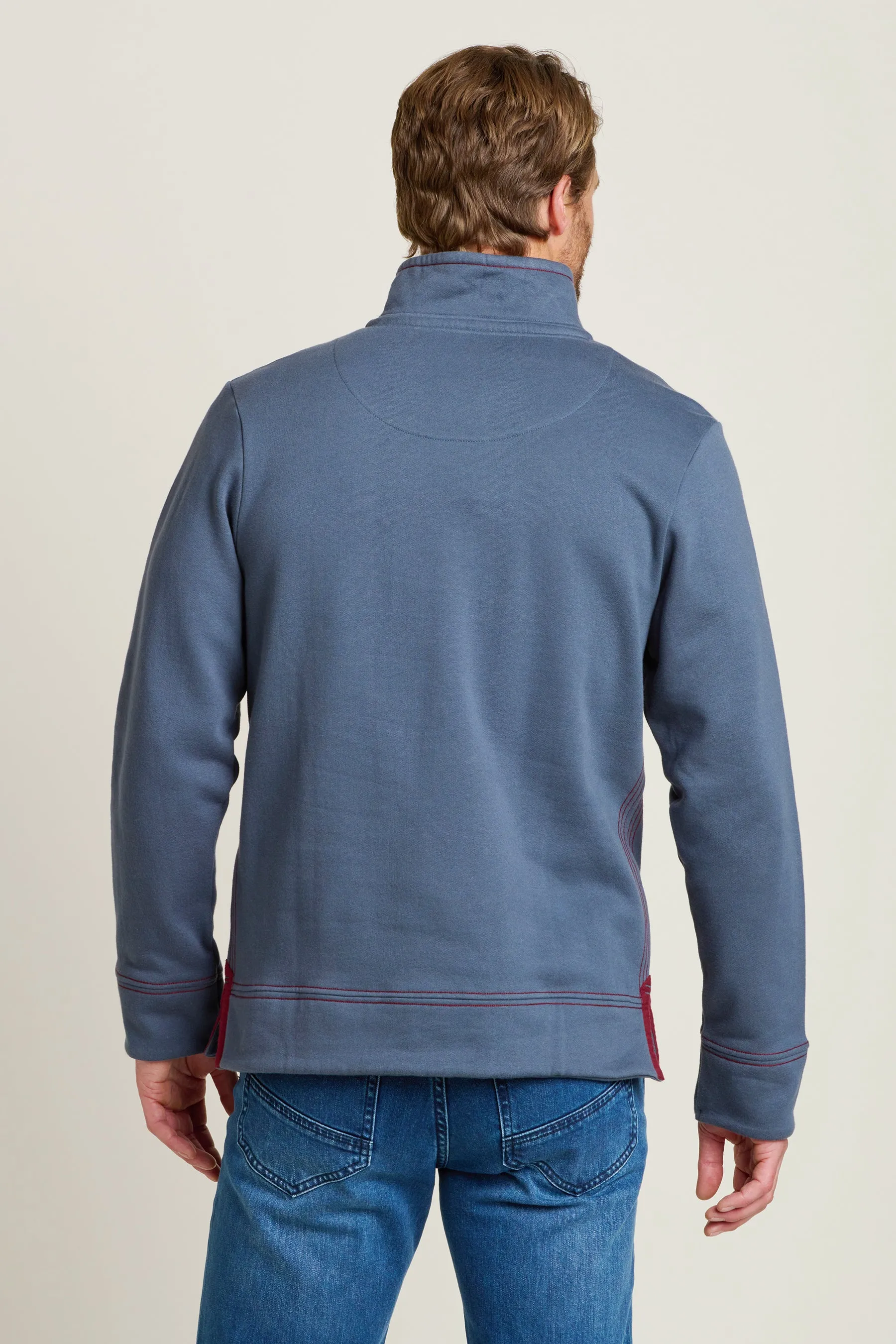 Blue Quarter Zip Sweatshirt