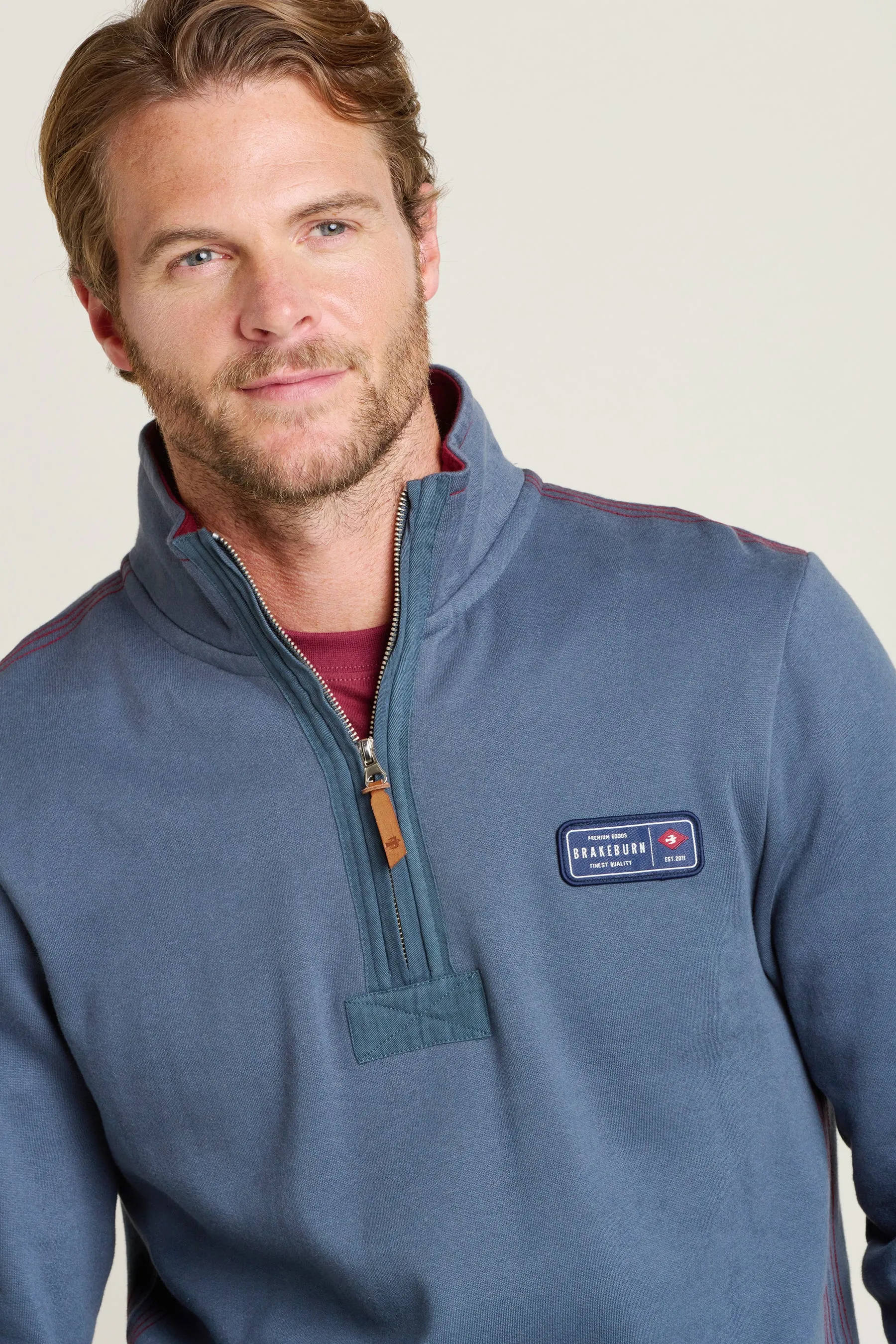 Blue Quarter Zip Sweatshirt