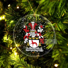 Bradstreet Irish Clan Christmas Glass Ornament with Coat of Arms
