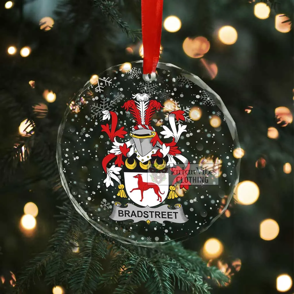 Bradstreet Irish Clan Christmas Glass Ornament with Coat of Arms