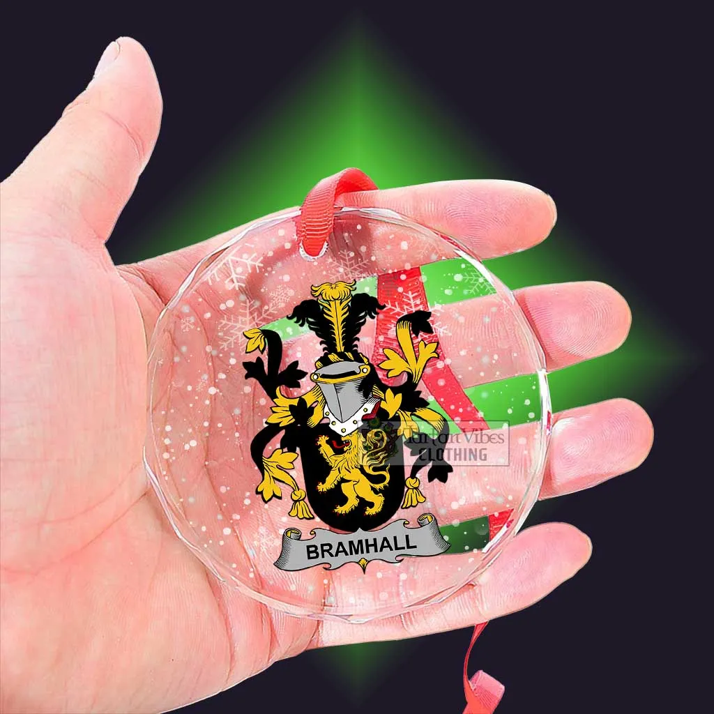 Bramhall Irish Clan Christmas Glass Ornament with Coat of Arms