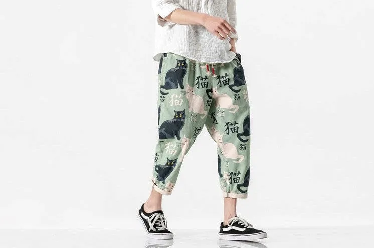 Cat Harem Pants Japanese Style