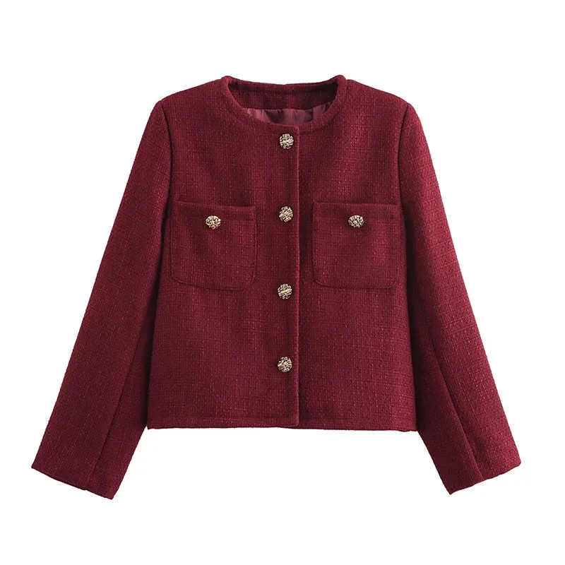 Chic tweed bouclé crop jacket