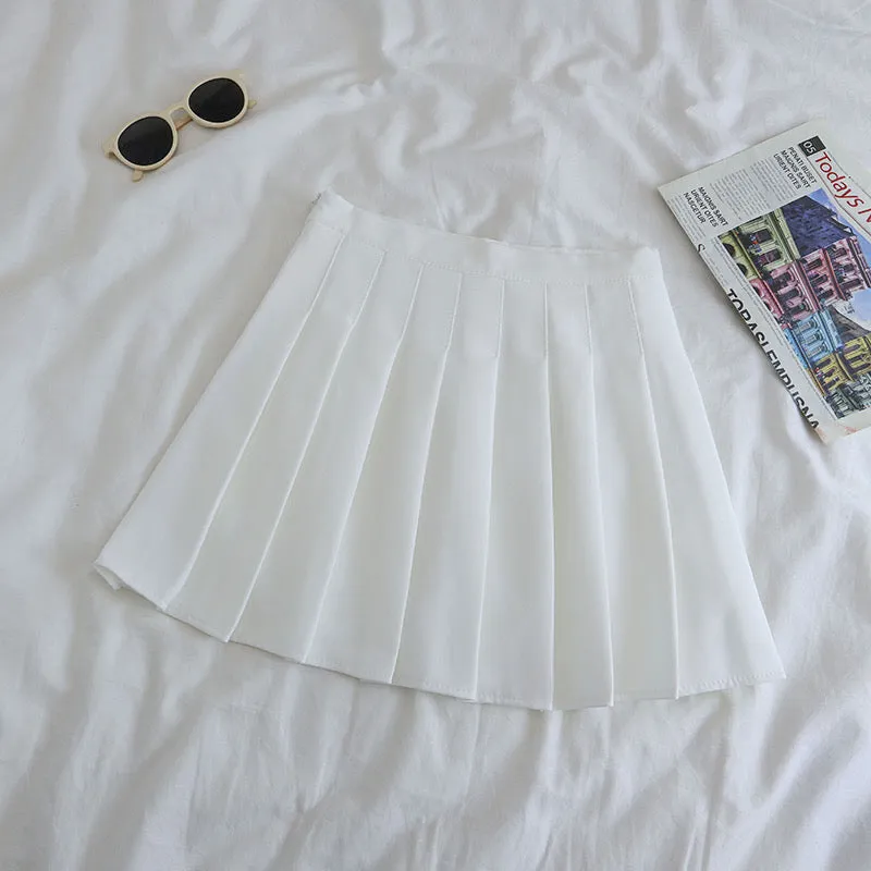 Designer High Rise Pleated Skirt