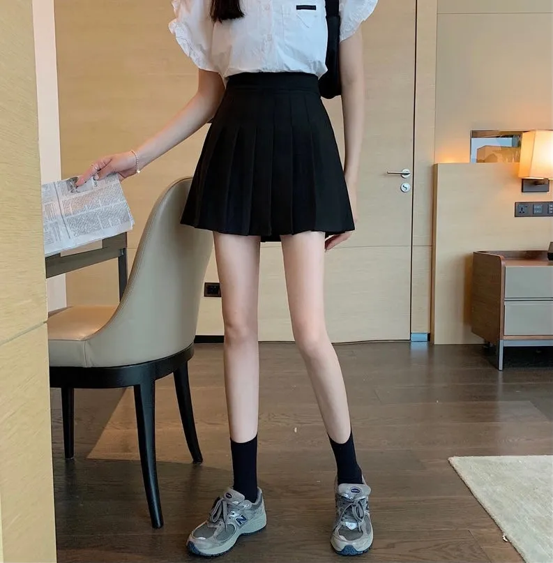 Designer High Rise Pleated Skirt
