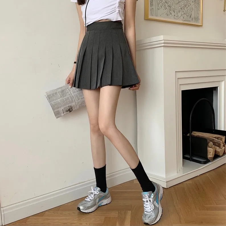 Designer High Rise Pleated Skirt