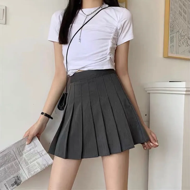 Designer High Rise Pleated Skirt