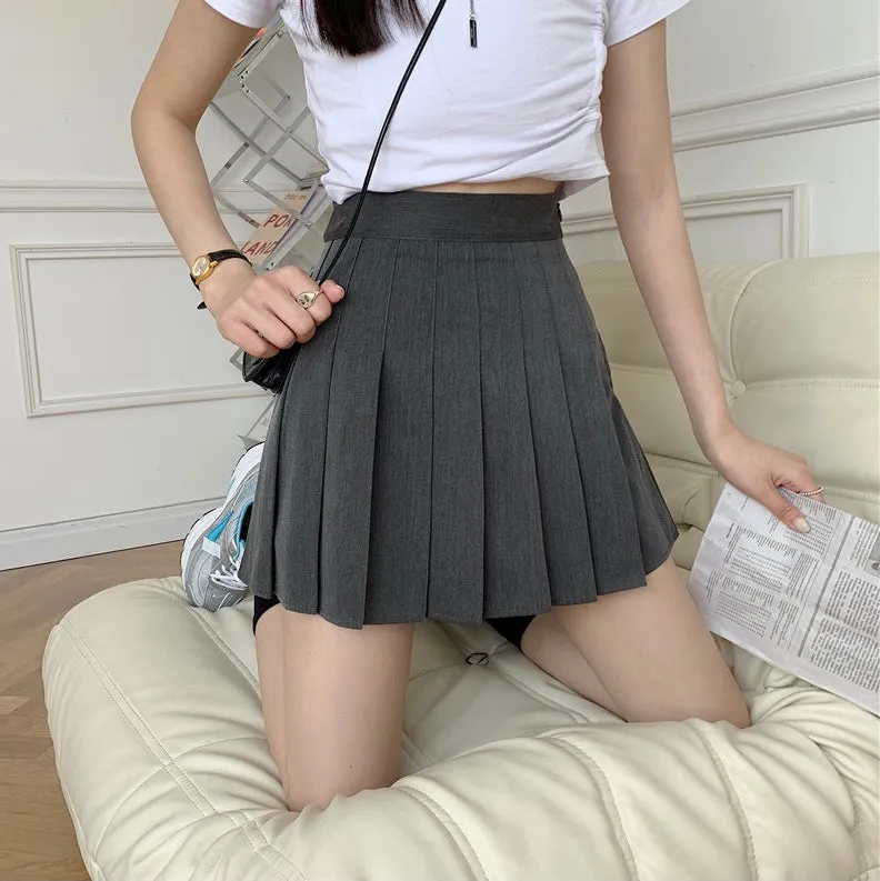 Designer High Rise Pleated Skirt