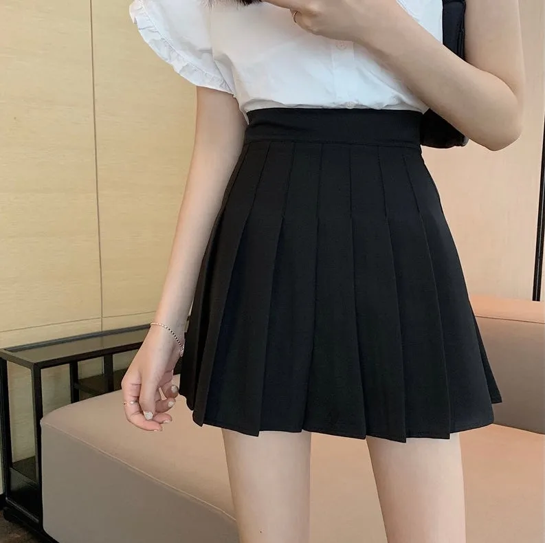 Designer High Rise Pleated Skirt