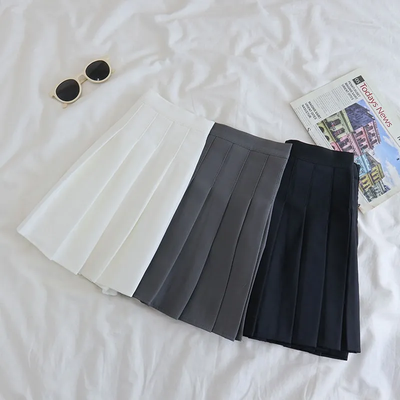 Designer High Rise Pleated Skirt