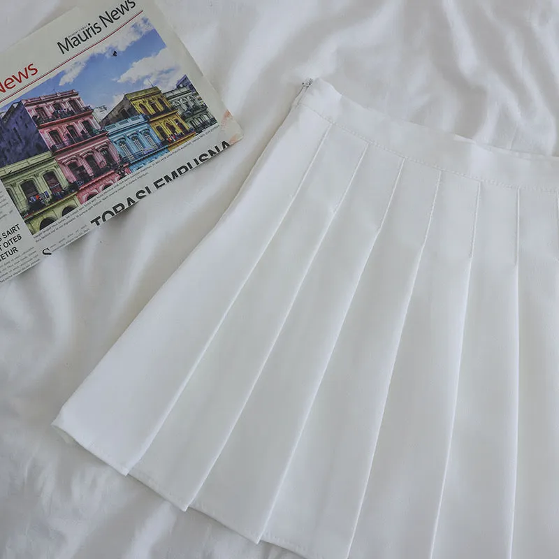 Designer High Rise Pleated Skirt