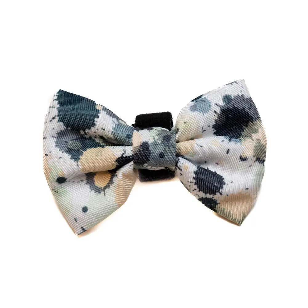 Funk the Dog Collar & Bowtie Set | Paint Splodge Grey