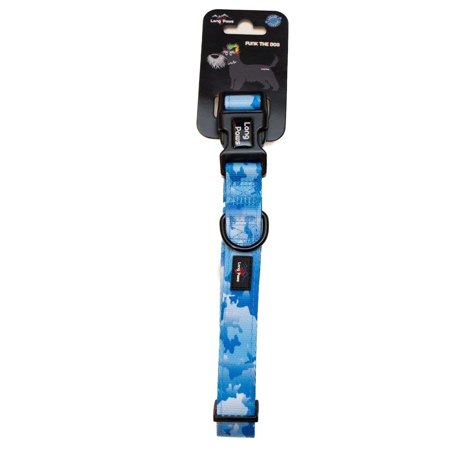 Funk The Dog Padded Dog Collar | Blue Camo