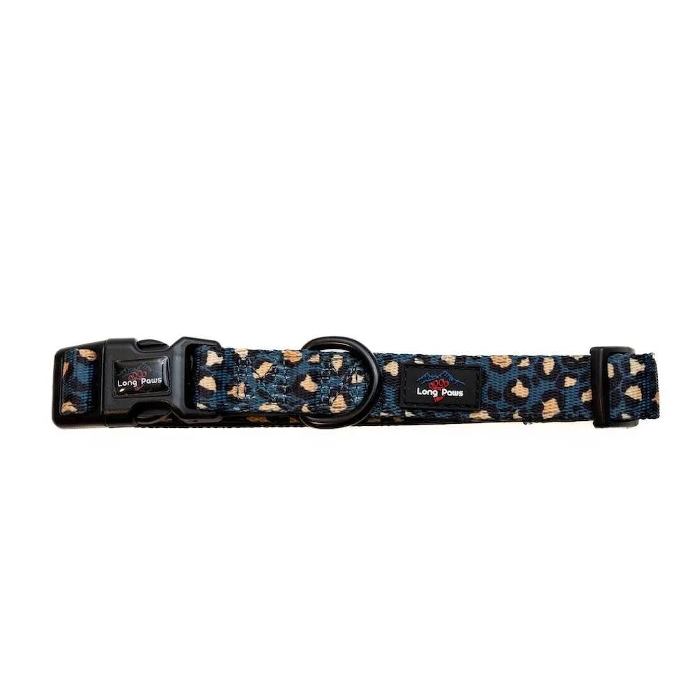 Funk the Dog Padded Dog Collar | Leopard Green & Gold