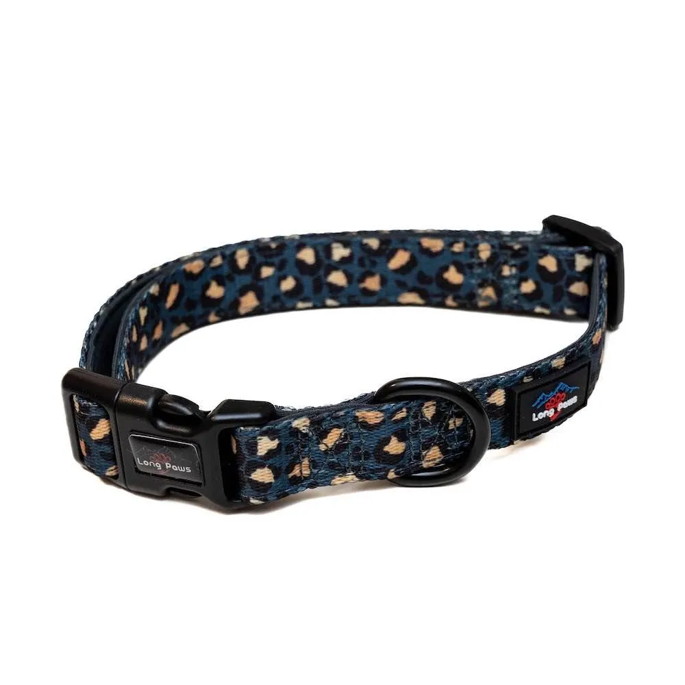 Funk the Dog Padded Dog Collar | Leopard Green & Gold