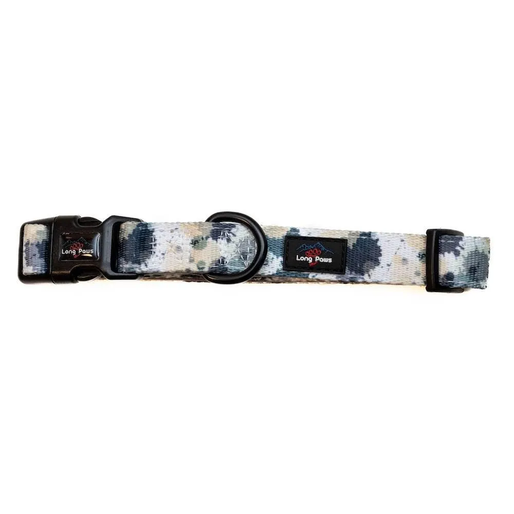 Funk the Dog Padded Dog Collar | Paint Splodge Grey