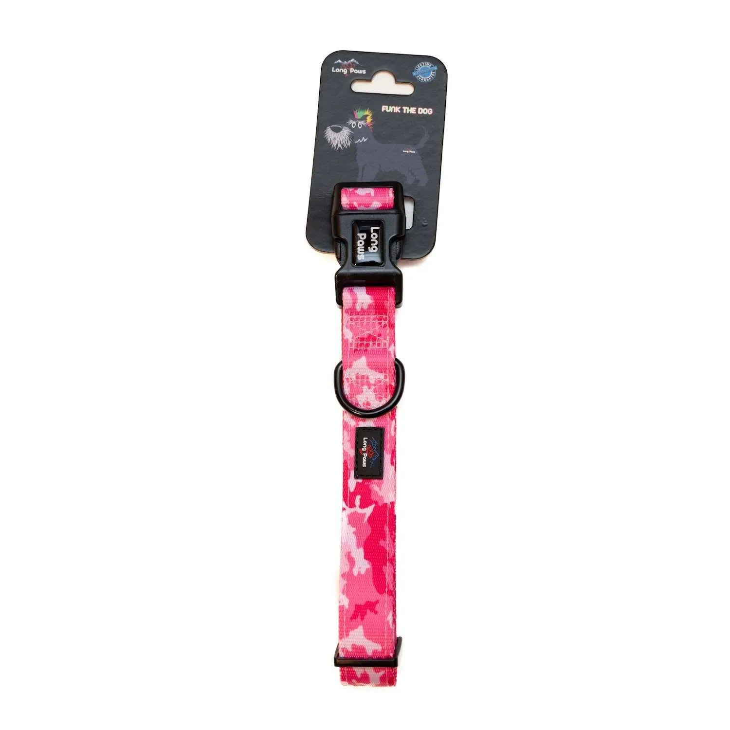 Funk The Dog Padded Dog Collar | Pink Camo