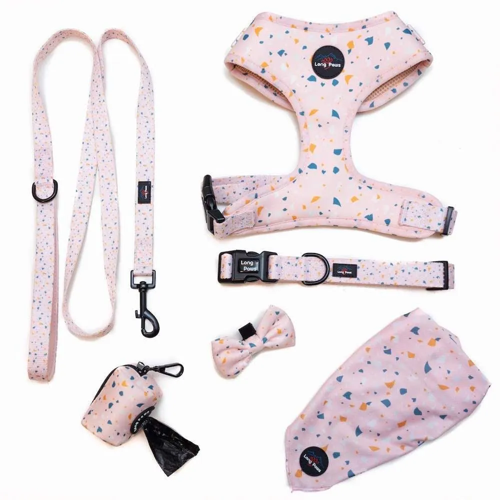 Funk The Dog Padded Dog Collar | Terrazo Pink