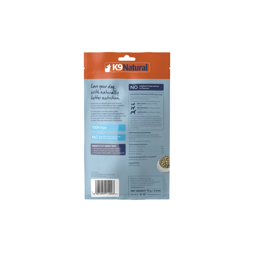K9 Natural - Freeze Dried Green Tripe - Beef