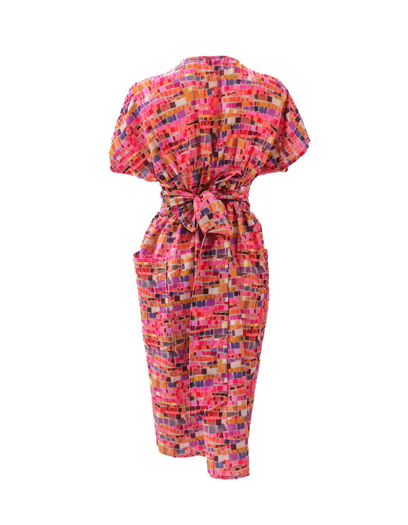 Kinsley Dress Mosaic in Linen