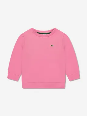 Lacoste Girls Logo Sweatshirt in Pink