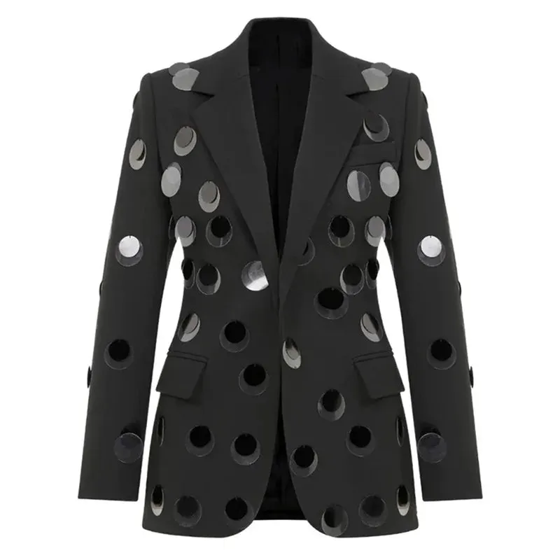 Long Sleeve Single Button Blazer