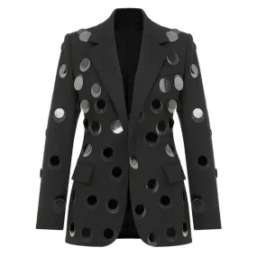Long Sleeve Single Button Blazer