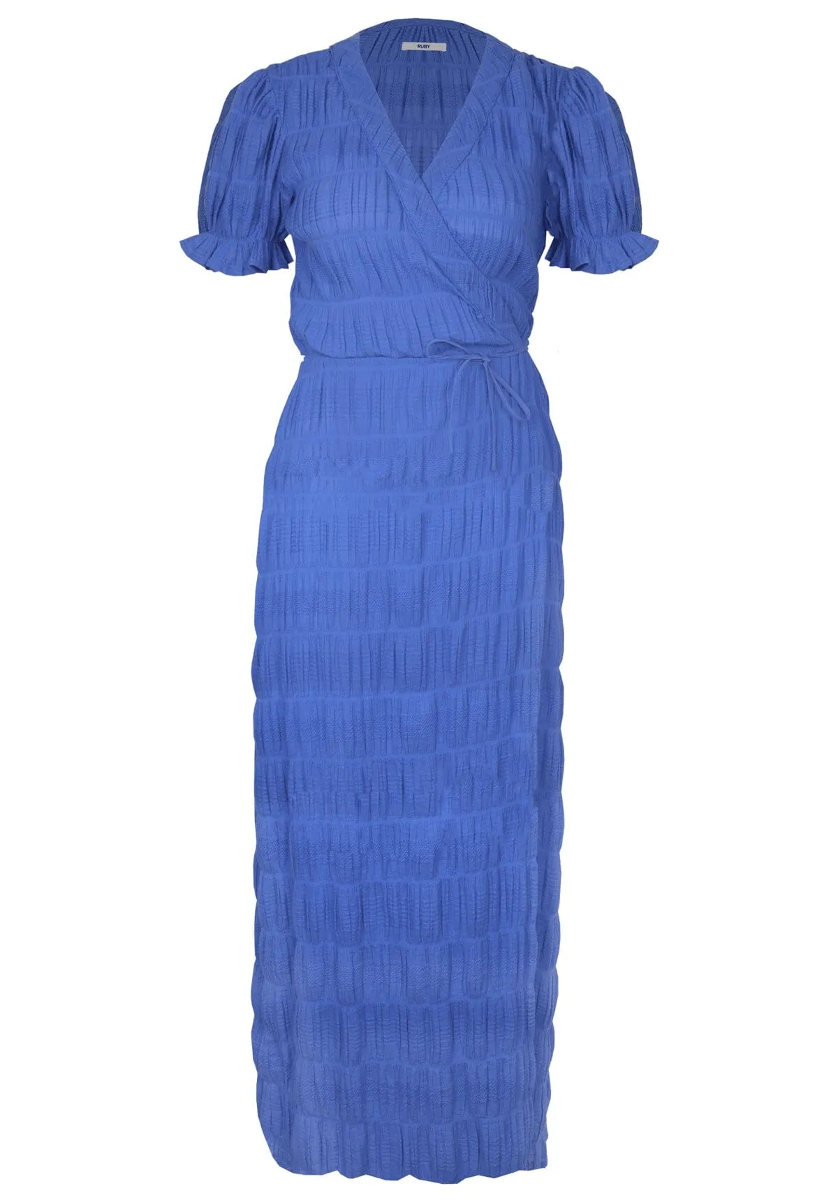 Mirella Short Sleeve Wrap Dress Periwinkle