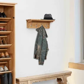 Mobel Oak Wall Mounted Coat Rack