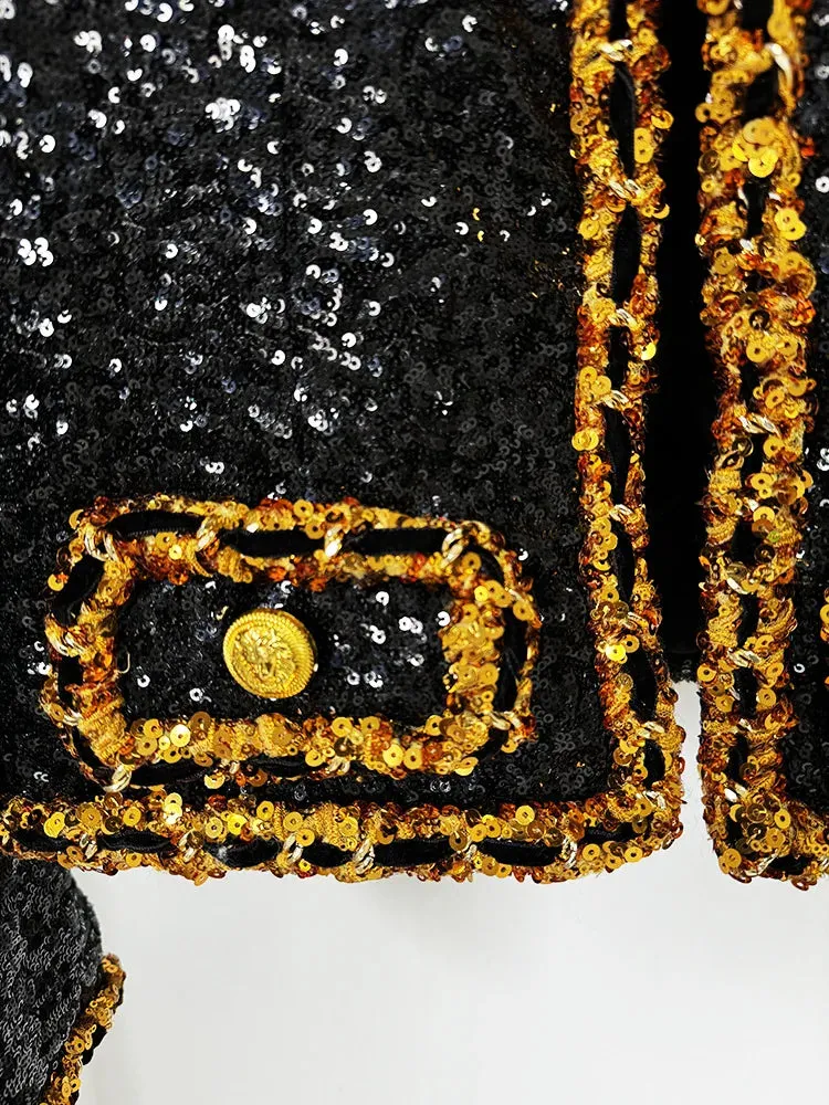 Newest All Over Sequins Coat