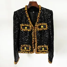 Newest All Over Sequins Coat