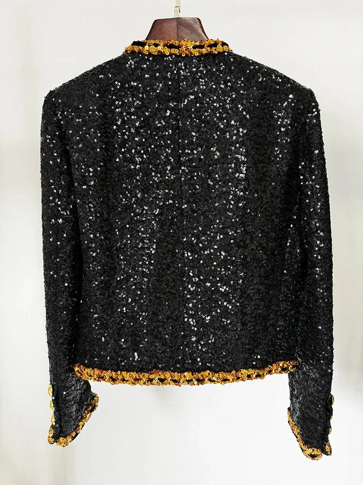 Newest All Over Sequins Coat