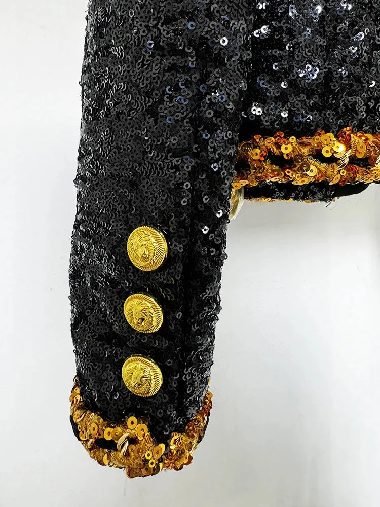 Newest All Over Sequins Coat