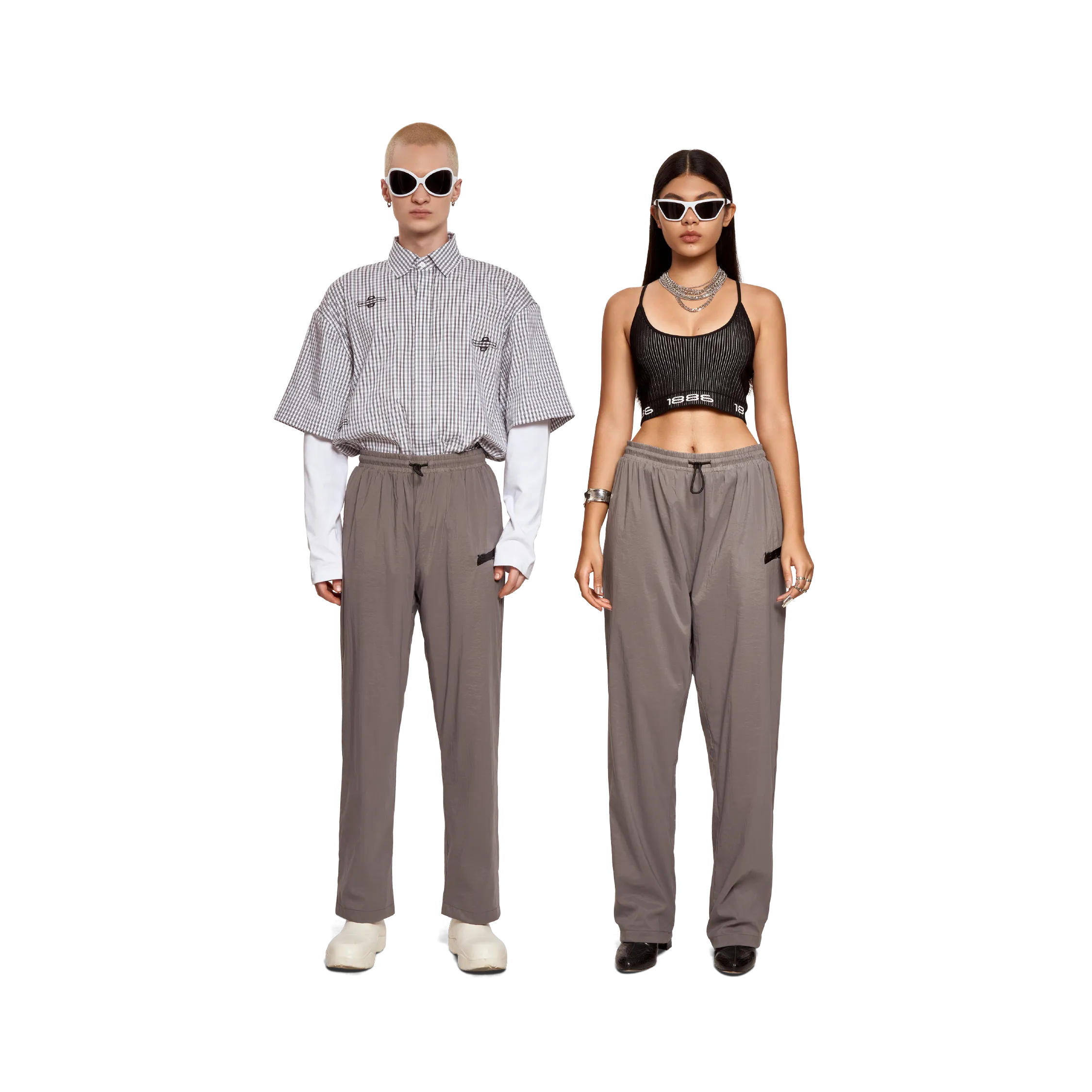 NYLON PANTS - GREY