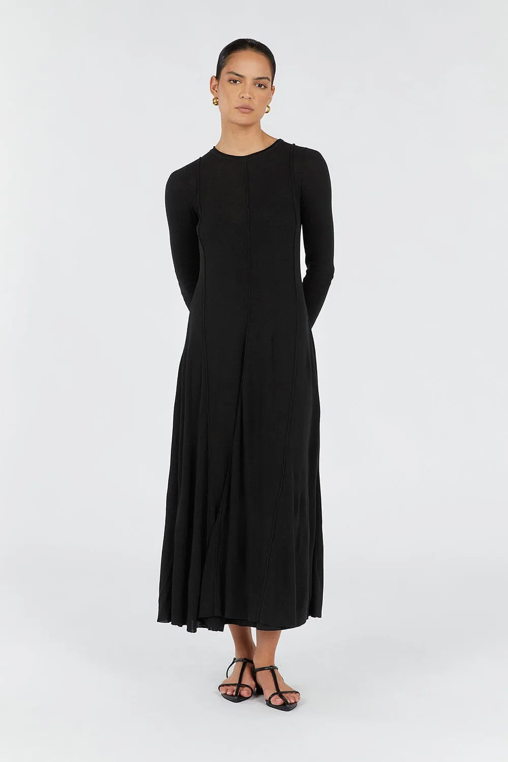 PARKER BLACK LONG SLEEVE DRESS