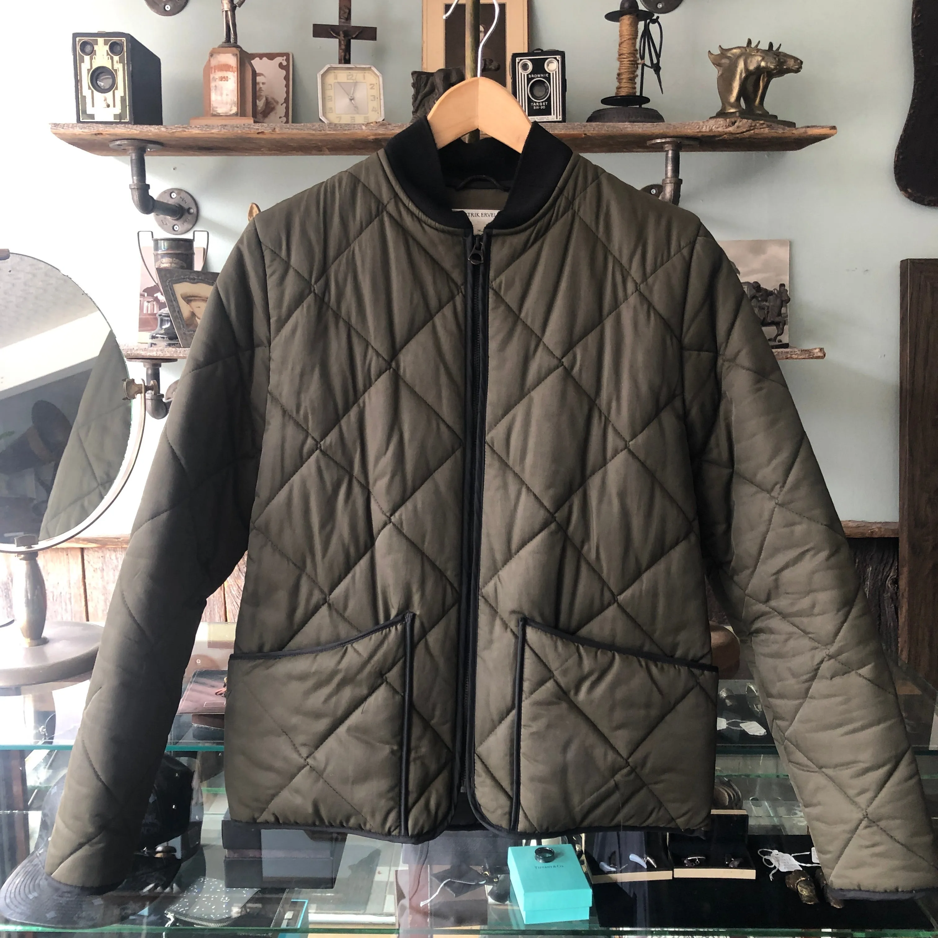 Patrik Ervell FW15 Army Green Quilted Field Jacket - S