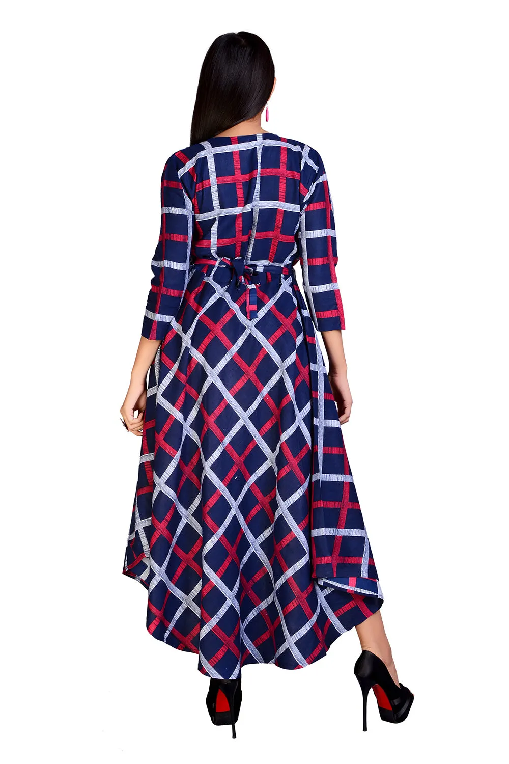 Rayon Women Long Geometrical Maxi Dress