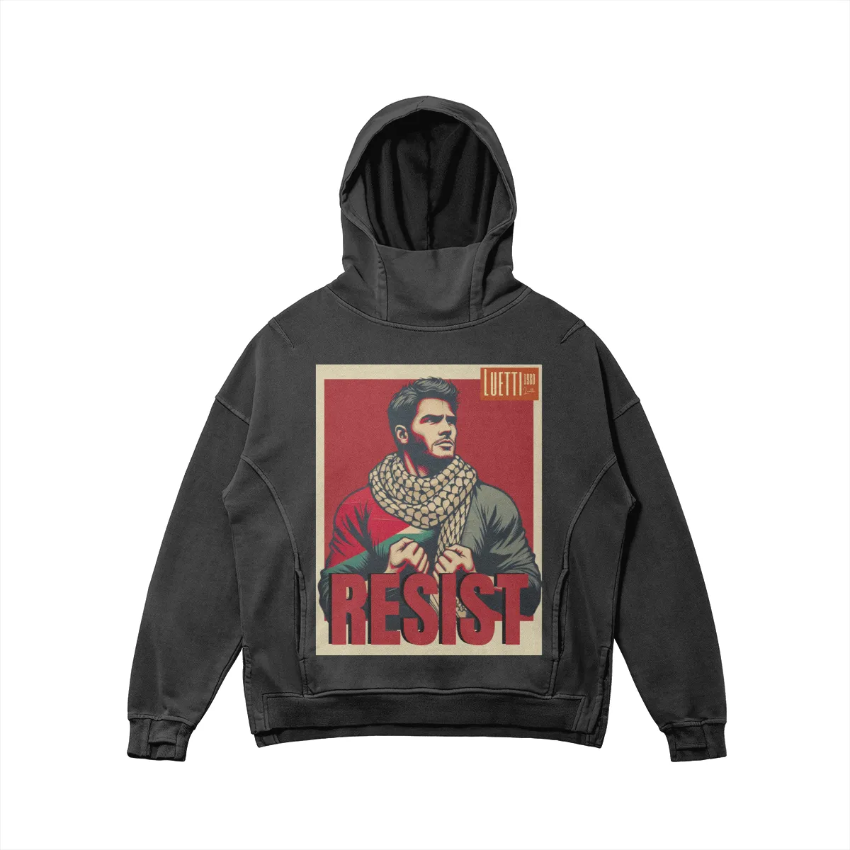 Resist Turtle Neck With Thumb Holes Hoddie