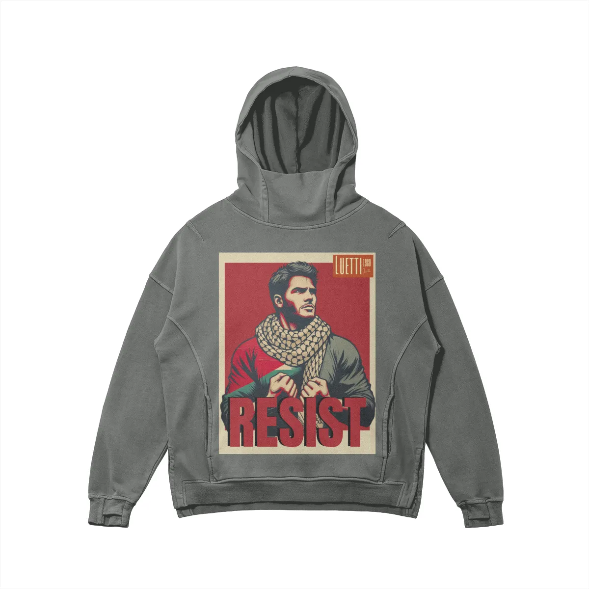 Resist Turtle Neck With Thumb Holes Hoddie