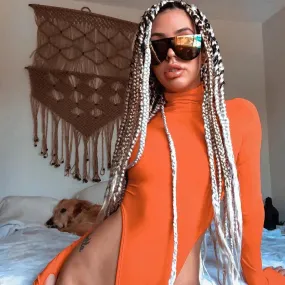 Solid Long Sleeve Turtleneck Bodysuit
