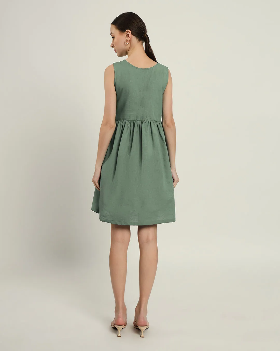 The Chania Mint Cotton Dress