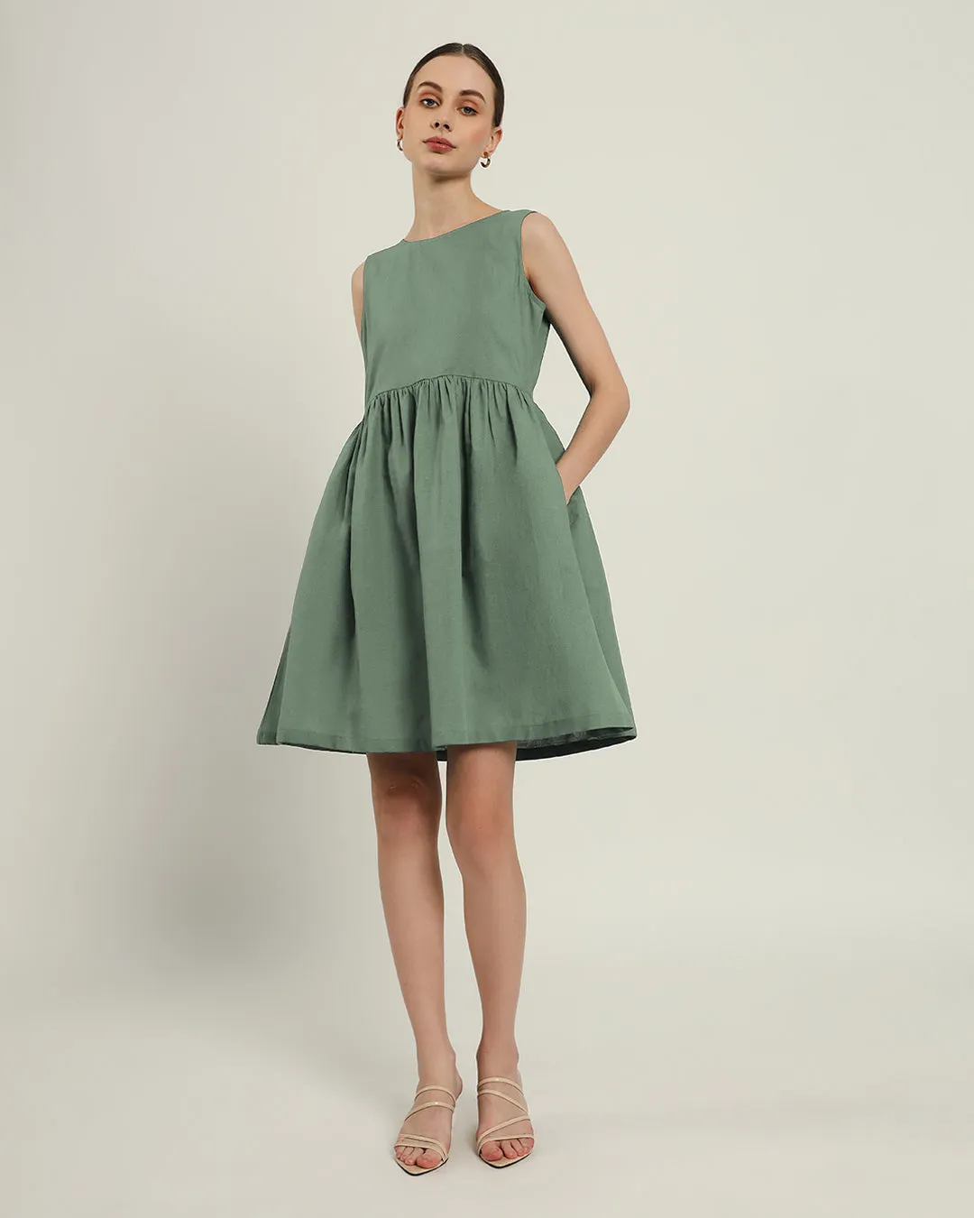 The Chania Mint Cotton Dress